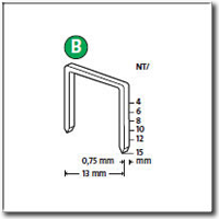 Тонкие скобы NOVUS тип NT (B) (A)
