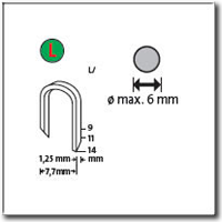 Скобы для крепления электрокабеля NOVUS тип L (L)    